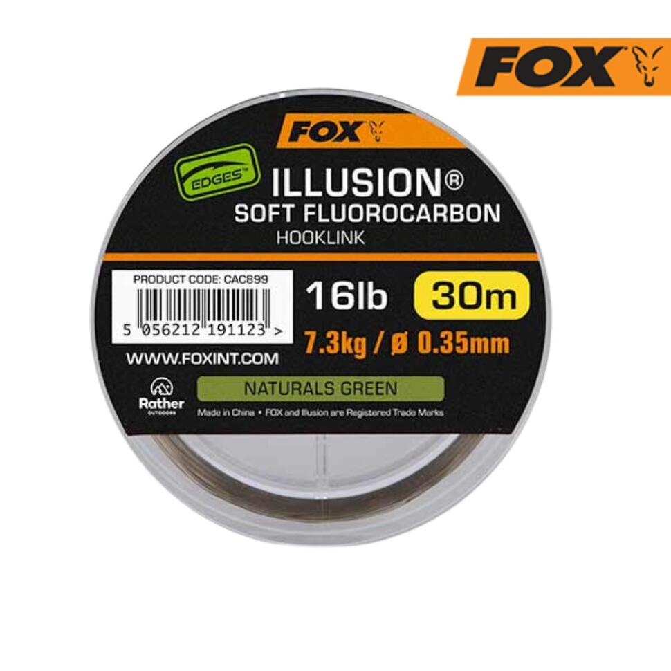 Рыболовная леска FOX Edges Illusion Soft Hooklink CAC899 0.35 мм зеленая купить,NaN
