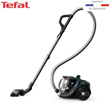 Пылесос Tefal X-Trem Cyclonic Effitech TW7C71EA черный, зеленый