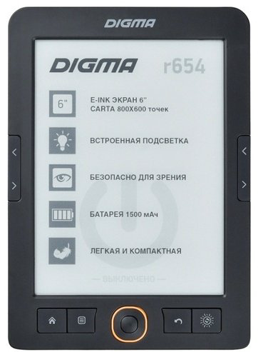Электронная книга Digma r654 черный купить,NaN