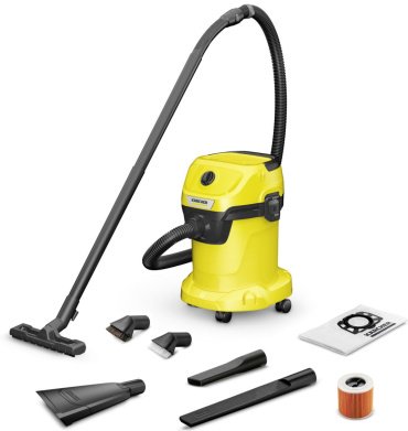 Пылесос Karcher WD 3 V-17/6/20 CAR желтый
