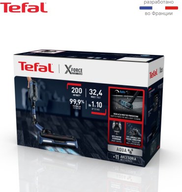 Пылесос Tefal X-Force Flex 14.60 Aqua TY99C0WO черный, синий - ForteMarket Пылесос Tefal X-Force Flex 14.60 Aqua TY99C0WO черный, синий купить,0