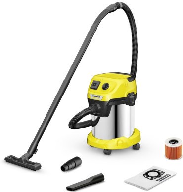 Пылесос Karcher WD 3 P S V-17/4/20 желтый, серебристый купить,NaN