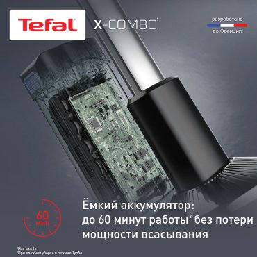 Пылесос Tefal X-Combo GF3039WO черный купить,NaN