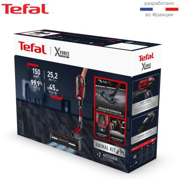 Пылесос Tefal X-Force Flex 12.60 Animal Auto TY98A9WO красный купить,159990