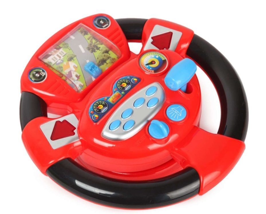 Руль Baby Go Musical Steering Wheel красно-чёрный