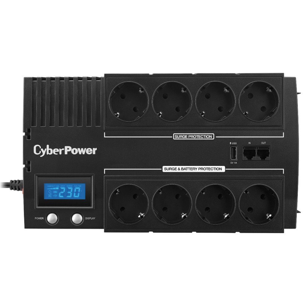 Источник бесперебойного питания CyberPower BR1000ELCD черный