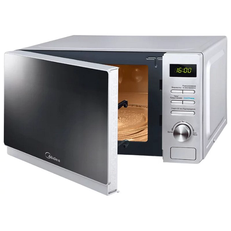 Микроволновая печь Midea AM-720C4E-S серебристая  купить,NaN