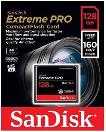 Карта памяти SanDisk Extreme Pro CompactFlash SDCFXPS-128G-A46 128Gb купить,0