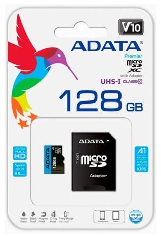Карта памяти ADATA AUSDX128GUICL10A1-RA1 128 Гб