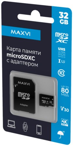 Карта памяти MAXVI MSD32GBC10V30 32 Гб
