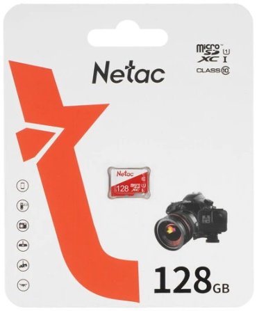 Карта памяти Netac microSDXC P500 ECO (NT02P500ECO-128G-S) 128 Гб