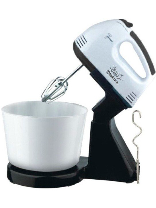 Миксер Sakura SA-6313CBK бело-черный купить,NaN