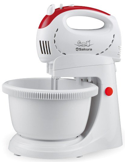 Миксер Sakura SA-6319CR бело-красный