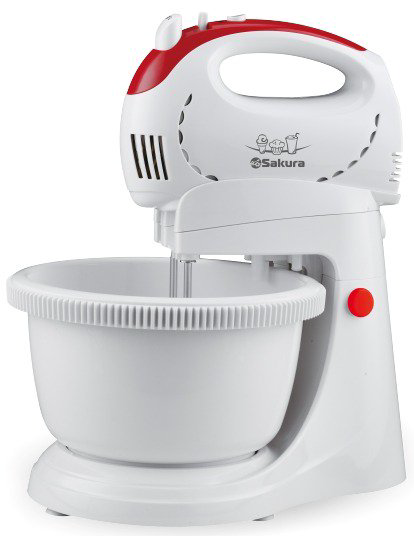 Миксер Sakura SA-6319CR бело-красный купить,NaN