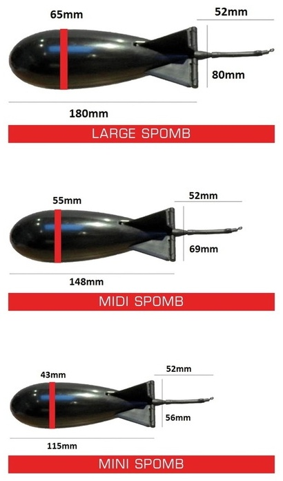 Ракета прикормочная FOX Spomb Midi DSM003 черный купить,NaN