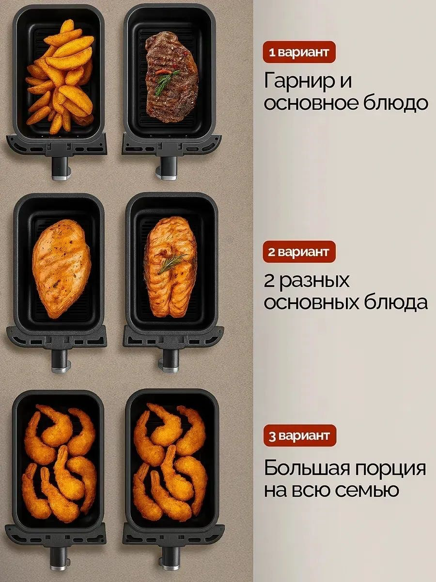 Аэрогриль Yili SPRX3 черный, серый