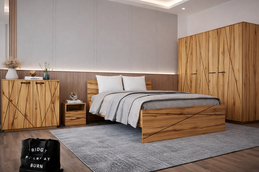Гарнитур Мебель Азии Алиса Лайн 180 3КЛП QWFDD8452 180х200см дуб вотан купить,NaN