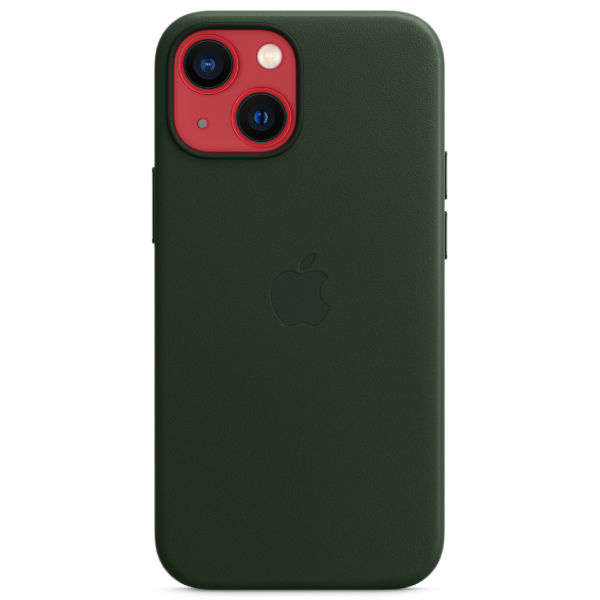 Чехол Apple для iPhone 13 mini Leather Case with MagSafe MM0J3ZM/A зеленая секвойя