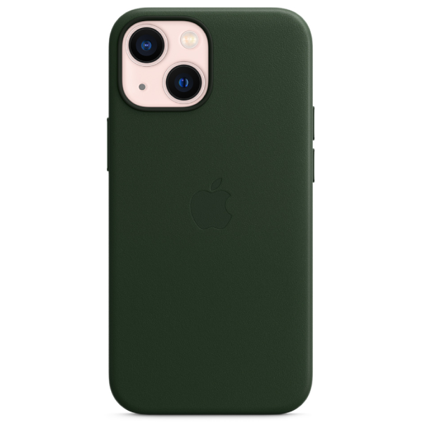 Чехол Apple для iPhone 13 mini Leather Case with MagSafe MM0J3ZM/A зеленая секвойя