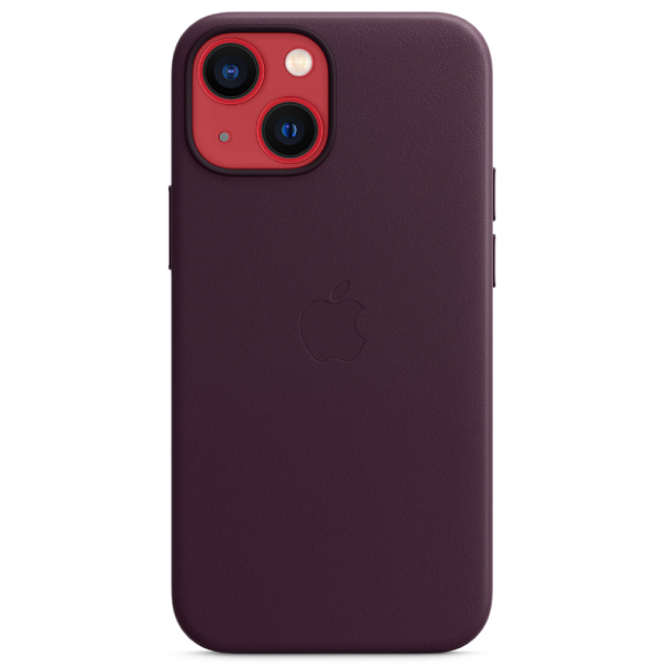 Чехол Apple для iPhone 13 mini Leather Case with MagSafe MM0G3 тёмная вишня купить,NaN