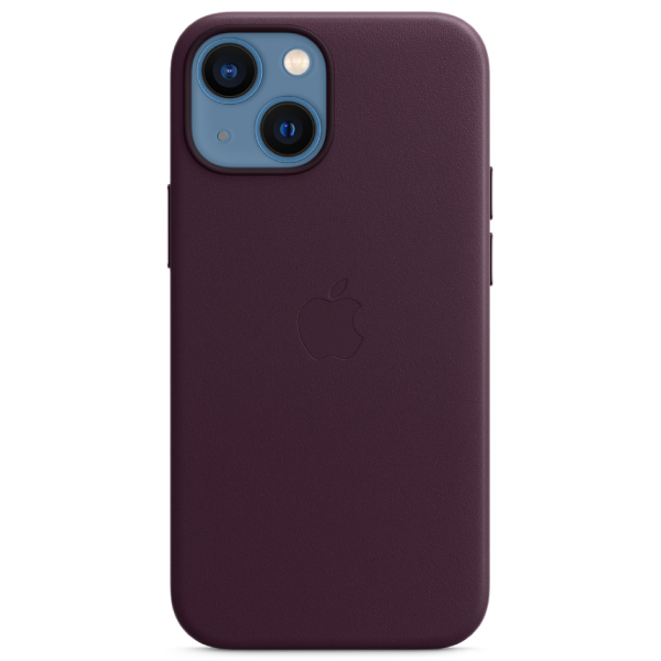 Чехол Apple для iPhone 13 mini Leather Case with MagSafe MM0G3 тёмная вишня купить,NaN