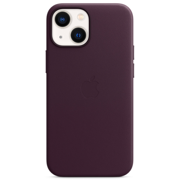 Чехол Apple для iPhone 13 mini Leather Case with MagSafe MM0G3 тёмная вишня купить,NaN