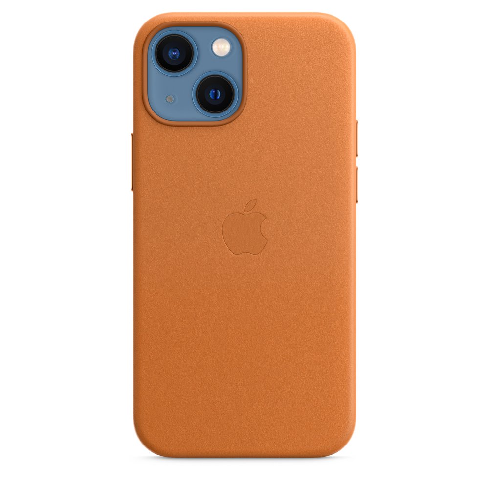 Чехол Apple для iPhone 13 mini Leather Case with MagSafe MM0D3ZM/A золотой коричневый купить,NaN