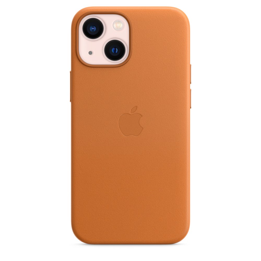 Чехол Apple для iPhone 13 mini Leather Case with MagSafe MM0D3ZM/A золотой коричневый купить,NaN