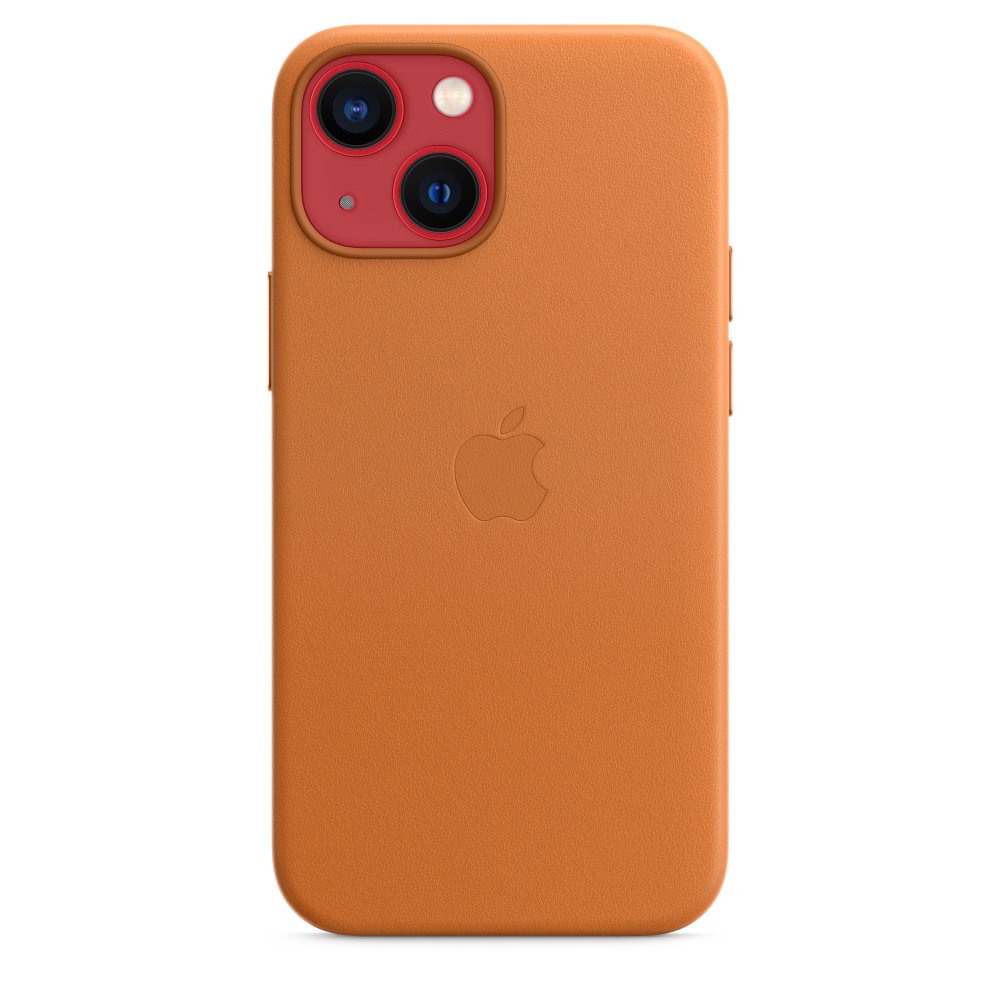 Чехол Apple для iPhone 13 mini Leather Case with MagSafe MM0D3ZM/A золотой коричневый купить,NaN