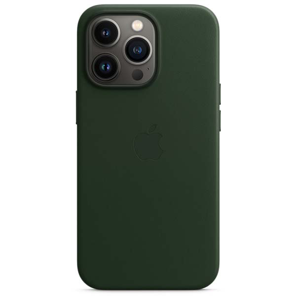 Чехол Apple для iPhone 13 Pro Leather Case with MagSafe MM1G3ZM/A зелёная секвойя купить,NaN