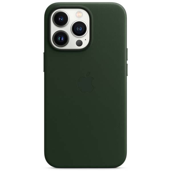 Чехол Apple для iPhone 13 Pro Leather Case with MagSafe MM1G3ZM/A зелёная секвойя купить,NaN