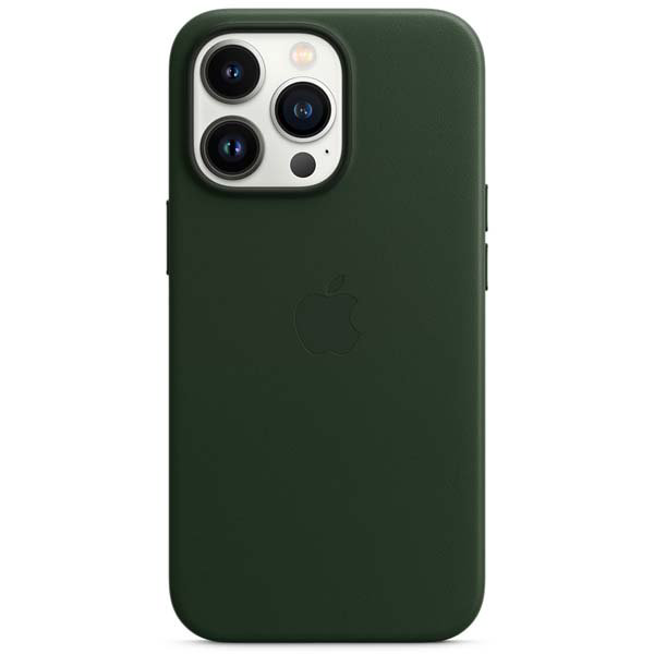 Чехол Apple для iPhone 13 Pro Leather Case with MagSafe MM1G3ZM/A зелёная секвойя купить,NaN