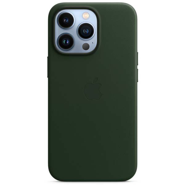 Чехол Apple для iPhone 13 Pro Leather Case with MagSafe MM1G3ZM/A зелёная секвойя купить,NaN