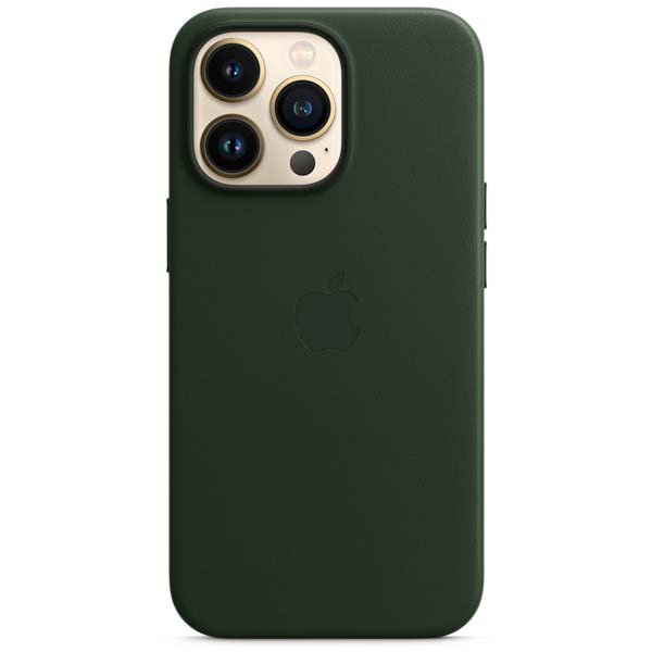 Чехол Apple для iPhone 13 Pro Leather Case with MagSafe MM1G3ZM/A зелёная секвойя купить,NaN