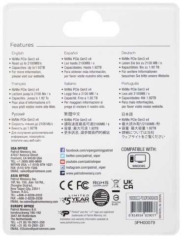 SSD Patriot P310P480GM28 480 ГБ купить,0