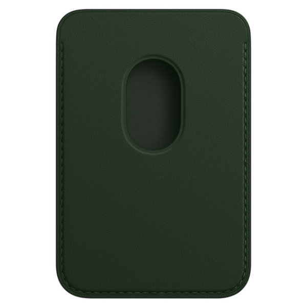 Чехол-бумажник Apple для iPhone Leather Wallet with MagSafe MM0X3ZM/A зелёная секвойя купить,0