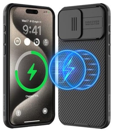 Чехол Nillkin для Apple iPhone 15 Pro Max черный купить,NaN