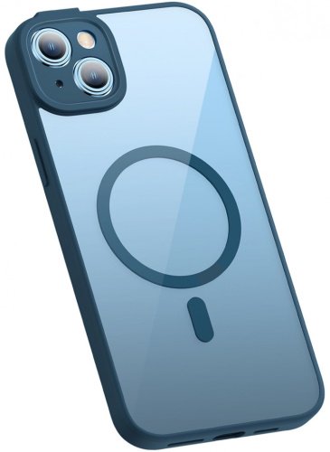 Чехол Baseus для Apple iPhone 14 прозрачный-синий купить,0