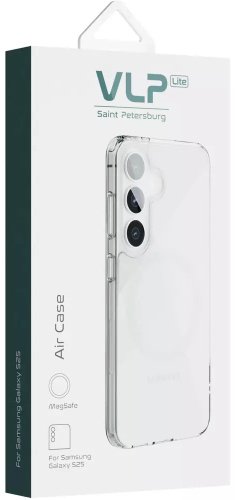 Чехол VLP для Samsung Galaxy S25 прозрачный