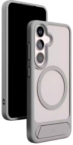 Чехол VLP для Samsung Galaxy S25 серый