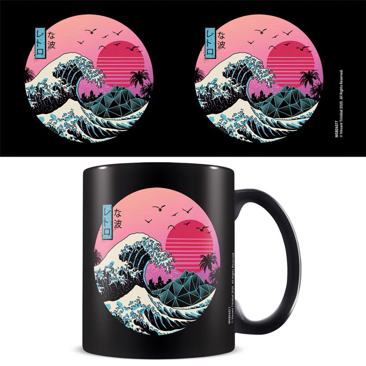 Кружка Pyramid The Great Retro Wave 315 мл черная купить,NaN