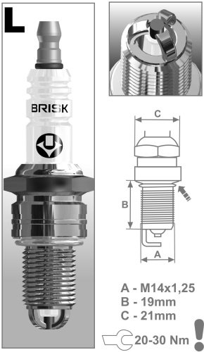 Свеча зажигания BRISK LR17TC купить,NaN