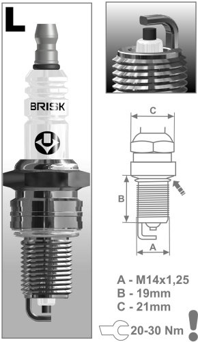 Свеча зажигания BRISK LR15YC купить,NaN