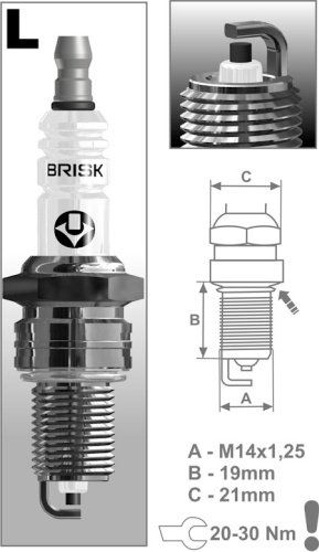 Свеча зажигания BRISK LR17YS купить,NaN