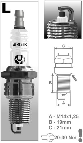 Свеча зажигания BRISK LR17YC