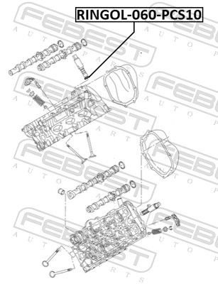 FEBEST Кольцо Уплотнительное RINGOL060PCS10 купить,NaN