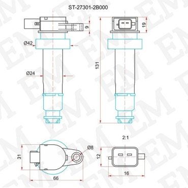Катушка зажигания SAT ST-27301-2B000 купить,NaN