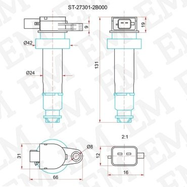 Катушка зажигания SAT ST-27301-2B000 купить,NaN