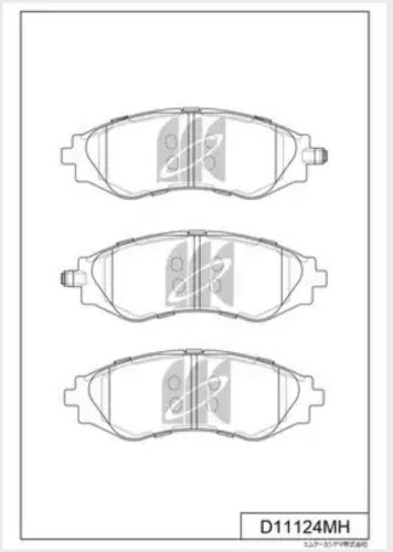 Колодки KASHIYAMA передние D11124MH 4 шт купить,NaN