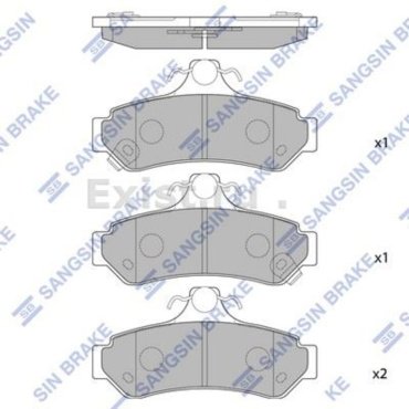 Колодки Sangsin Brake задние SP1236 4 шт купить,NaN